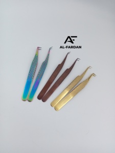 Pinzas para Extensión de Pestañas con Punta de Fibra, Acero Inoxidable Sostenible con Acabado de Recubrimiento de Plasma y Agarre de Diamante, Logotipo Personalizado - Product Image 2
