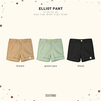 BOHOPANNA Elliot Celana Pendek Anak Laki-laki Hitam Warna Solid Kancing Tersembunyi Pinggang Tinggi Celana Santai Musim Panas 1Y-14Y