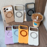 Coque de téléphone magnétique à points multicolores avec support et attraction magnétique pour iPhone 17 Pro Max