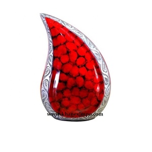 Urnas de Cremación de Aluminio en Forma de Lágrima para Cenizas Humanas, Urnas Funerarias con Grabado a Mano, Urnas de Entierro, Recuerdo Conmemorativo, Tamaño Grande para Adultos - Product Image 1