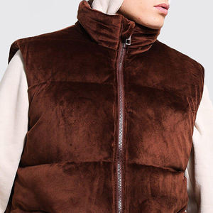 Custom Velvet <strong>Funnel</strong> <strong>Neck</strong> Vest <strong>Coat</strong> Bubble Blank Wholesale Down Goose Outdoor Jacket <strong>Men</strong> - Product Image 2