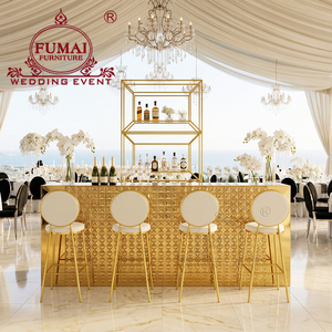 Mostrador de Bar de acero inoxidable dorado para Bodas de restaurante comercial para eventos - Product Image 6