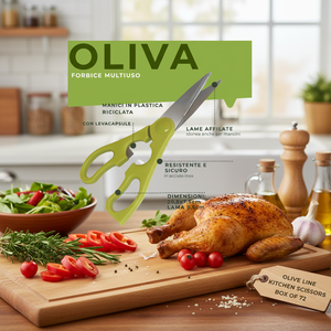 Scatola di forbici da cucina con linea di oliva 72 lama in acciaio inox per il taglio di cibo cesoie da cucina per uso domestico - Product Image 3
