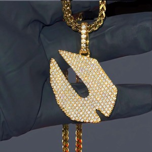 Collier ras du cou hip hop européen et américain Lotto Life Zircon pendentif avec joker plein de bijoux en diamant - Product Image 1