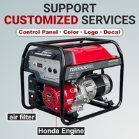 Générateur à essence longue autonomie 5,0 kW, moteur Honda GX390, réservoir de carburant 30 L, démarrage par lanceur, puissance domestique et industrielle
