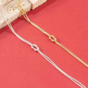 Unisex Handmade Thép Không Gỉ Rắn Thắt Nút Chuỗi Vòng Đeo Tay Infinity Tình Yêu Hôn Đơn Giản Phụ Kiện Valentine Quà Tặng Cho Các Cặp Vợ Chồng - Product Image 6