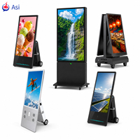 Affichage publicitaire LCD 32 pouces 2000 nits Lecteur multimédia intelligent Android en forme de A Portable 8-12 heures