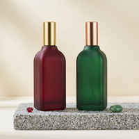 Flacons de parfum de luxe personnalisables en vrac, design mat rose haut de gamme, vides avec pompe, 100 ml