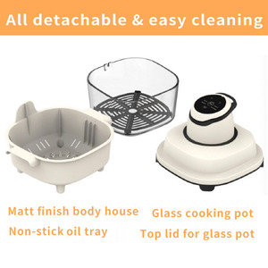 <span class=keywords><strong>Freidora</strong></span> <span class=keywords><strong>de</strong></span> <span class=keywords><strong>Aire</strong></span> Eléctrica Multifuncional Saludable <span class=keywords><strong>de</strong></span> 4.5L con Recipiente <span class=keywords><strong>de</strong></span> Vidrio, 4 en 1, Portátil, 1500W, Digital - Product Image 3