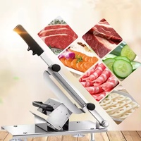 Trancheuse à viande manuelle robuste pour viande congelée, bacon, jambon, fromage et pain