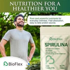 Comprimés de spiruline biologique 100% sans sucre de marque privée OEM dans une pochette avec 9 acides aminés essentiels et potéine - Product Image 4