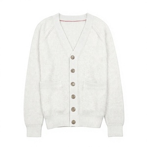 Men's Multi Colour V-Neck <b>Cardigan</b> Wool Acrylic Knit Button Front Regular Sleeve Autumn Wear Anti-Pilling Solid Color <b>Sweater</b> - Product Image 3