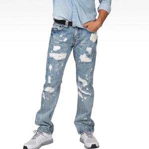 <span class=keywords><strong>Disai</strong></span> Make Jeans para hombre Slim Straight Premium Bleach Washed Distressed Paint Splatter Jeans - Product Image 5