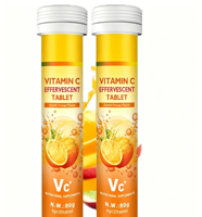 Comprimés effervescents à la vitamine C, saveur orange, stimulant du système immunitaire, antioxydant, boost d'énergie, peau saine, 20 comprimés