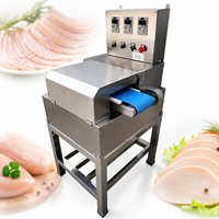 Machine à fileter les poitrines de poulet électrique commerciale en acier inoxydable, trancheuse à poitrines de poulet
