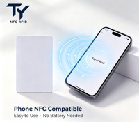 Carte NFC 13,56 MHz, carte PVC blanche vierge pour impression jet d'encre, NTAG213 NTAG215 NXPNTAG216, carte RFID imprimable avec URL encodée