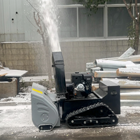 Robot Pembersih Salju Beroda Tanpa Kabel dengan Mesin Brushless, Hemat Energi, Dapat Bergerak Sendiri, 360kg, Merah/Hitam untuk Jalan, Halaman, dan Area Dingin