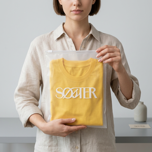<span class=keywords><strong>Bolsa</strong></span> de plástico mate con cremallera, embalaje de ropa resellable, respetuoso con el medio ambiente - Product Image 4