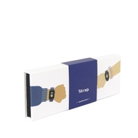 Boîte d'emballage universelle en cuir véritable et acier pour bracelets de montres connectées et appareils électroniques grand public