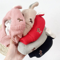 Cache-oreilles écologiques en coton pour chien, protection contre le bruit, bonnets tricotés pour animaux de compagnie de taille moyenne à grande
