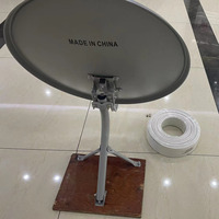 Antenne parabolique satellite bande KU 60 cm avec LNB et câble – Kit complet – Meilleures ventes