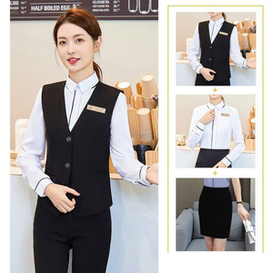 Đồng phục công sở của nhân viên khách sạn Bộ vest chuyên nghiệp dành cho nam và nữ mùa thu Quần áo làm việc tại quầy lễ tân khách sạn - Product Image 3
