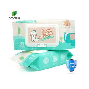 OEM 80件制造批发婴儿湿巾天然有机一次性湿巾婴儿定制湿巾 - Product Image 4