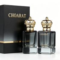 Flacon de parfum transparent de luxe sur mesure pour fabricant, 30 ml, 50 ml, 100 ml, flacon de parfum carré en verre avec emballage