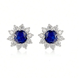 925 Silver Cultivated <b>Emerald</b> Earrings Shining Romantic Engagement Daily Party Surprise Gift for Girls L - Product Image 6