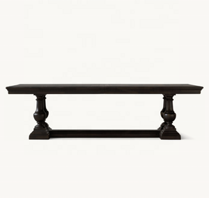 طاولة مستطيلة الشكل من خشب البلوط على الطراز الريفي في الولايات المتحدة ، ملحق مستطيل من الخشب الصلب - Product Image 6