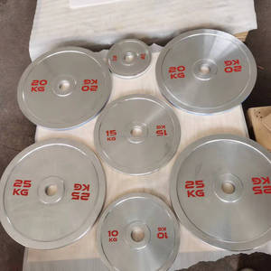 Placa de mancuerna de gimnasio, equipo de Fitness, placa de elevación potente, placa de acero calibrada, disco de parachoques de competición - Product Image 5