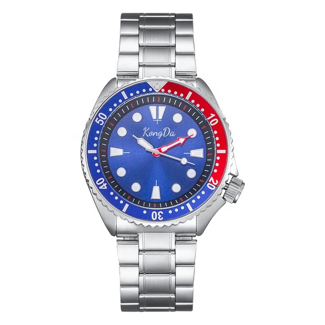 Blue Face 200M Waterproof Stainless Steel Case Brand Men's Automatic Dive Watch with OEM Custom Logo