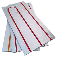 Système de chauffage au sol radiant moderne pour hôtel 1,2*0,6m, thermostat à eau, panneau de chauffage sous plancher écologique XPS+aluminium