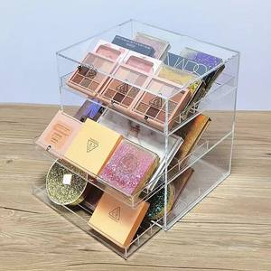 Прозрачный акриловый прямоугольный ящик для хранения теней для век - Product Image 1