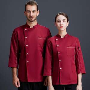Uniforme de Chef de manga siete cuartos multifunción de verano, monos de cocina transpirables para restaurante y Bar, ropa de panadería - Product Image 3