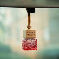 Conception de luxe 10ml vide forme carrée bouteille de parfum de voiture désodorisant de voiture suspendu pour diffuseur de parfum d'huiles essentielles