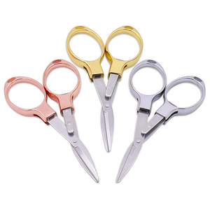 New Fishing Hộ Gia Đình Pocket Cắm Trại Di Động Chuyến Đi Thép Không Gỉ Multitool Nhỏ Rose Gold Folding <span class=keywords><strong>Scissors</strong></span> - Product Image 3