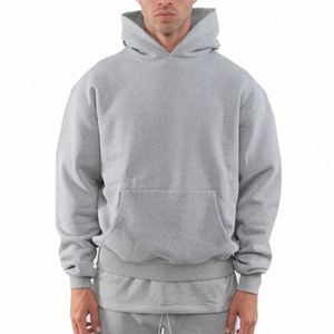 Sweat à capuche unisexe de qualité supérieure, 100% coton, lourd, streetwear d'hiver, surdimensionné, écologique, avec poche, impression personnalisée - Product Image 3