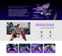 Manette de jeu Leadjoy Joystick BT 2.4G sans fil pour smartphone, compatible avec Nintendo Switch / PS4 / PC / IOS