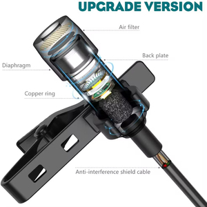 Micrófono de solapa Lavalier Jmary, interfaz tipo C, micrófono de condensador omnidireccional para portátil móvil, micrófono de conferencia Vlog - Product Image 3
