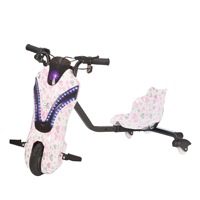 Trike électrique rose 36V 350W pour filles, scooter à trois roues de 8 pouces avec musique Bluetooth