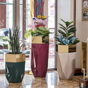 แจกันตกแต่งบ้านหรูหรา แจกันทรงสูง กระถางต้นไม้และกระถางปลูกต้นไม้ แจกันตั้งพื้นทรงสูงขนาดใหญ่ สำหรับปลูกต้นไม้ในร่ม - Product Image 1