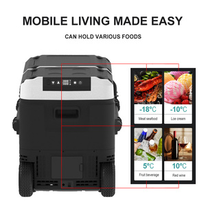 Congelador y Refrigerador Solar de Doble Zona de 60L para Camión, con Compresor de 12V CC y Pantalla de Plástico - Product Image 3