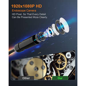 Caméra d'inspection professionnelle portable de haute qualité à prix avantageux, écran de 4,3 pouces, objectif de 8 mm, 1080p HD, endoscope industriel - Product Image 4