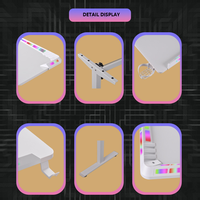 Nouvelle utilisation à domicile en Fiber de carbone ergonomique rvb lumière LED ordinateur réglable E bureau de sport Table de jeu de levage électrique intelligente