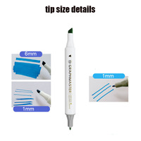 Secolorart Art marqueur stylo couleurs vives 24 36 48 60 80 108 168 à base d'alcool double pointe double tête Art marqueur stylo ensemble