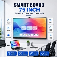 Écran plat interactif Android 16 RK3576 de 65, 75 et 86 pouces, tableau blanc intelligent pour présentations et formations en conférence