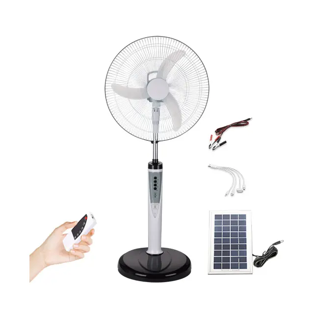 Sıcak satış uzaktan kumanda 18" stand şarj edilebilir güneş fan