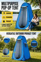 Douche de camping portable, légère, automatique, pour la confidentialité, pour changer de vêtements en extérieur, pour la plage, les toilettes, imperméable, en Oxford