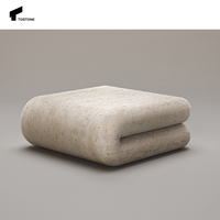Mesa de Centro Minimalista de Travertino Natural Color Beige para Sala de Estar, Dormitorio, Villa, Apartamento, Decoración de Hotel